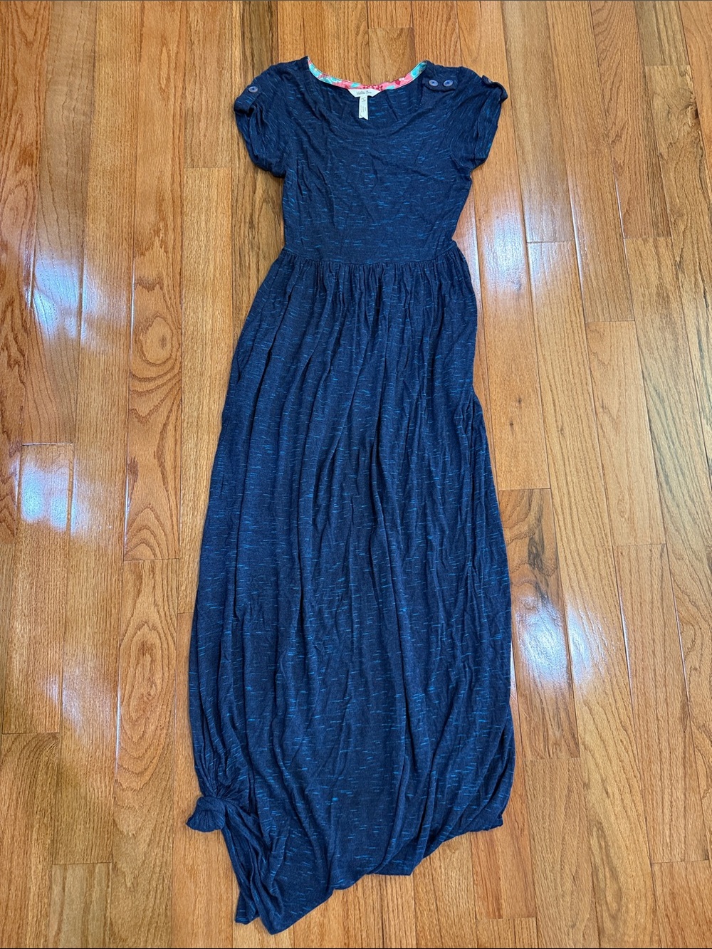Matilda Jane Navy Blue Maxi Dress with Cap Sleeves